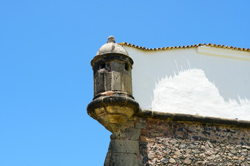 Farol da Barra (Barra Lighthouse) in Salvador, Bahia, Brazil.  The historic architecture of...