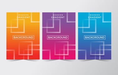Minimal covers design. Abstract background gradients
