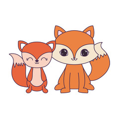 Obraz na płótnie Canvas cute chipmunks animals vector illustration design