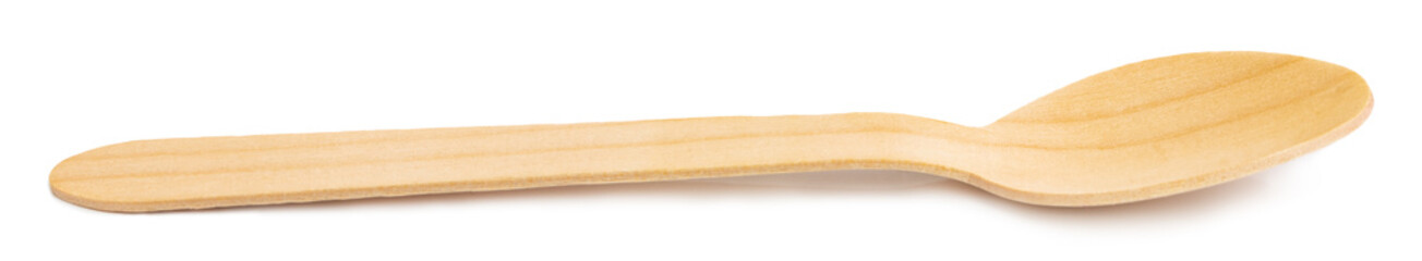 wooden spoon isolated on white background. Clipping pats