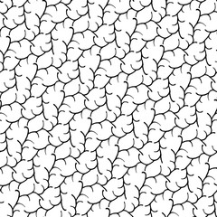 Doodle hand drawn seamless pattern. Black on white