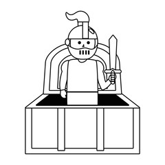 Isolated medieval knight design vector illustration