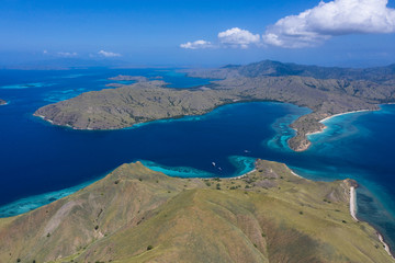 The beautiful islands within Komodo National Park, Indonesia, are fringed by healthy coral reefs....