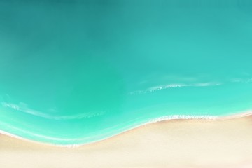 Sea background with space for text. Seascape - Illustration.