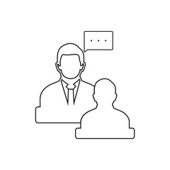 Business Meeting Icon.Line style vector EPS.