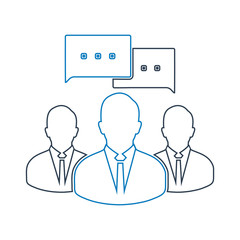 Conversation icon. Line style vector EPS.