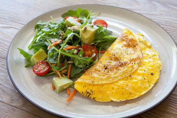 Omelette with Arugula Salad