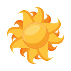 Sun summer cartoon isolated symbol