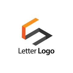 S Initial stock logo template., modern paper font.	