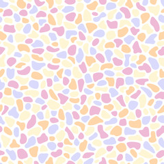 Random abstract mosaic. Seamless vector pattern. Candy colors