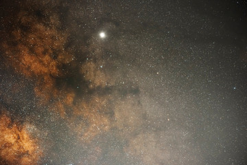 Close-up beautiful milky way, galaxy. Deep space.