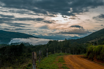 sunrise in the mountains of colombia