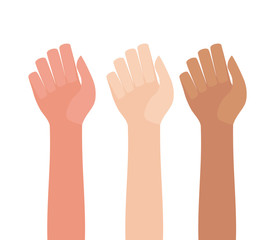 hands human fist isolated icon