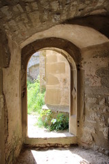 old doorway in medival castle