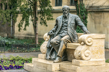 Sculpture of Hungarian politician Daranyi Ignac in Budapest