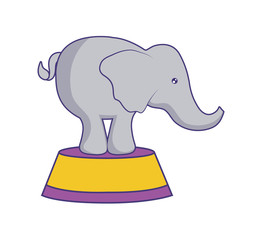 elephant animal circus isolated icon