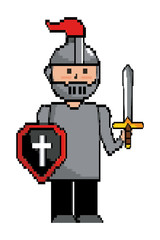 Isolated medieval knight design vector illustration