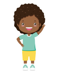 smiling girl waving hand