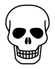 Isolated skull head design vector illustration