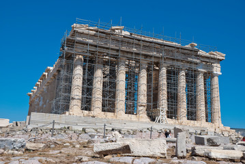 Obraz premium A hot day on the Acropolis of Athens, Greece, June 2019.