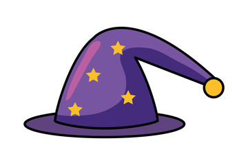 Isolated medieval and fantasy magician hat design vector illustration