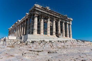 A hot day on the Acropolis of Athens, Greece, June 2019.