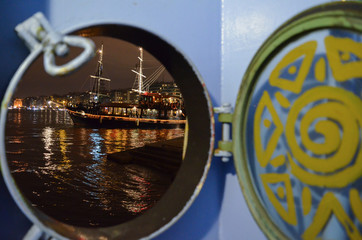 View of a boat from a boat