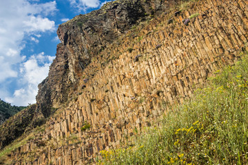 Geological basalt. Geological formations. Kizilcahamam guvem Ankara Turkey. 