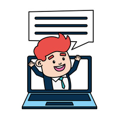 businessman online payment