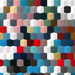 Fototapeta na wymiar isometric minimal abstract cubes and squares colorful backgrounds textures patterns