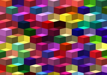 isometric minimal abstract cubes and squares colorful backgrounds textures patterns