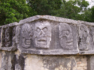 Detail: Platform of the Jaguars and Eagles, Chichen Itza