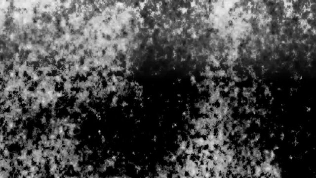 Creepy digital monster with noise effect. Bad tv signal. Animation in genre of horror. Black and white colors.