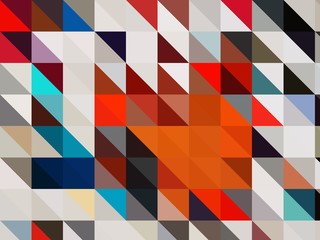 Fototapeta premium squares and triangles isometric abstract conceptual colorful background and patterns