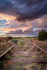 Obraz premium Santa Fe Train Tracks