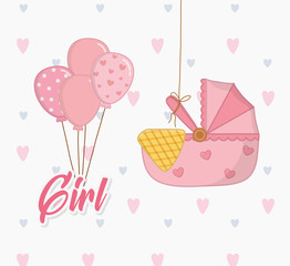 Baby shower of a girl design