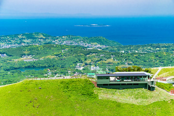 大室山山頂からの景色