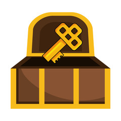 Isolated treasure chest design vector illustration
