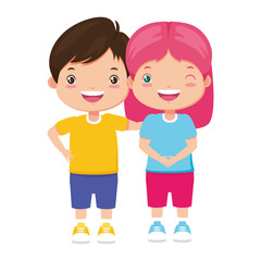 happy boy and girl