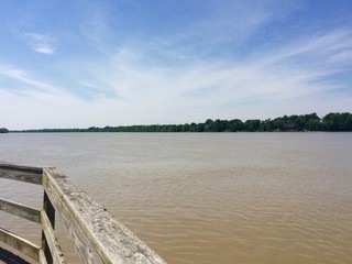Fototapeta premium pier on the river