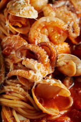 Octopus and seashells tomato spaghetti
