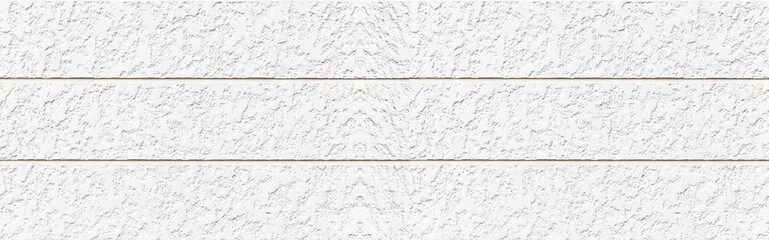 Panorama of Plaster walls painted white texture and seamless background