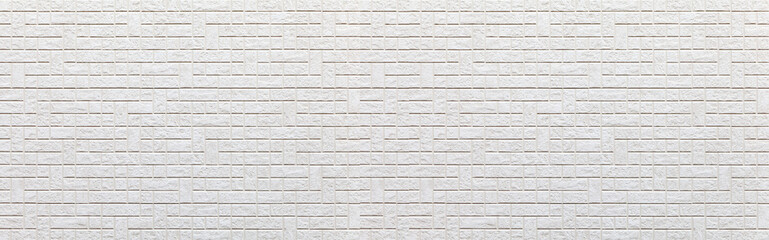 Panorama of White concrete or cement modern tile wall background and texture