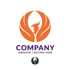 phoenix circle logo vector, best circle phoenix bird logo design, phoenix vector logo,creative logo of mythological bird