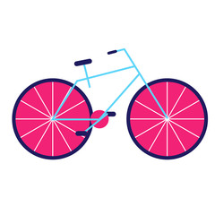 Bicycle geometric illustration isolated on background