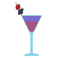 Cocktail geometric illustration isolated on background