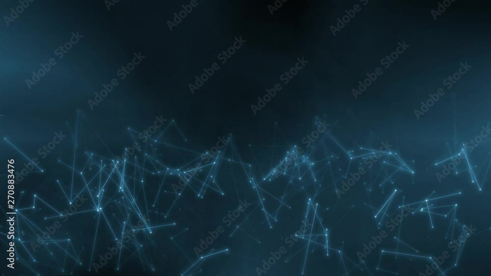 Poster 3d rendering of 4k network connection with connected dots and lines. smooth animation. seamless cg l