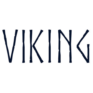 Word viking geometric illustration isolated on background