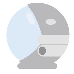 Spacesuit helmet geometric illustration isolated on background