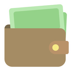 Wallet geometric illustration isolated on background